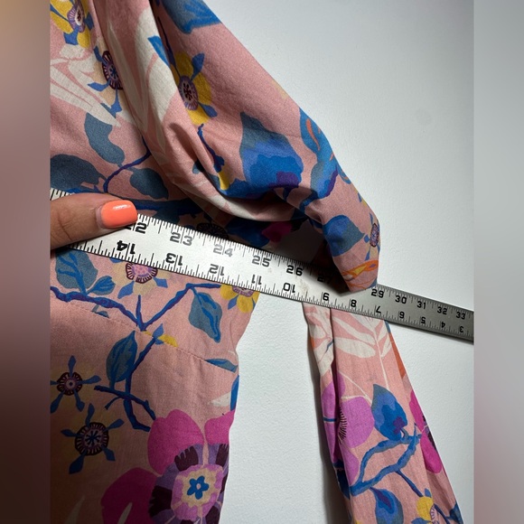 Liberty Art Fabrics for J. Crew Partial Button Down Floral Print Top Size 18 - Picture 14 of 17